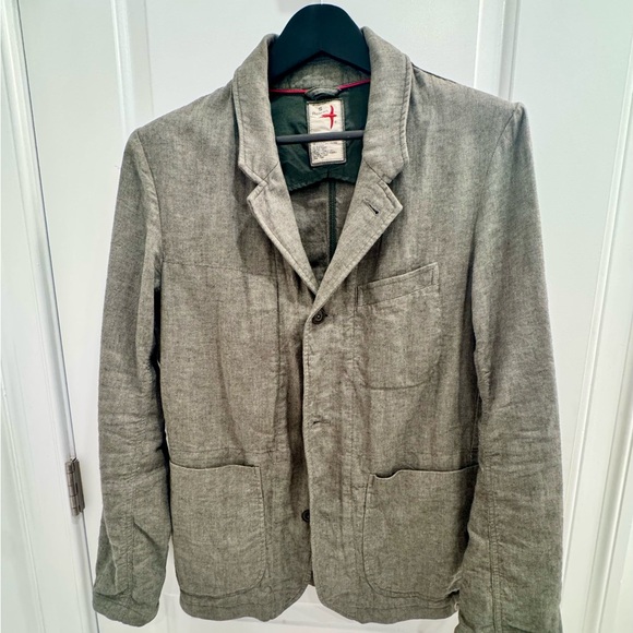 Relwen Tropical Trap Blazer. Lt. Olive Herringbone Size Small. Perfect. - Picture 2 of 6